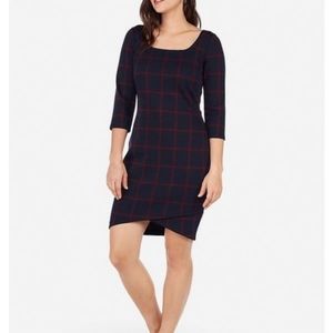 Express Plaid Sheath dress M